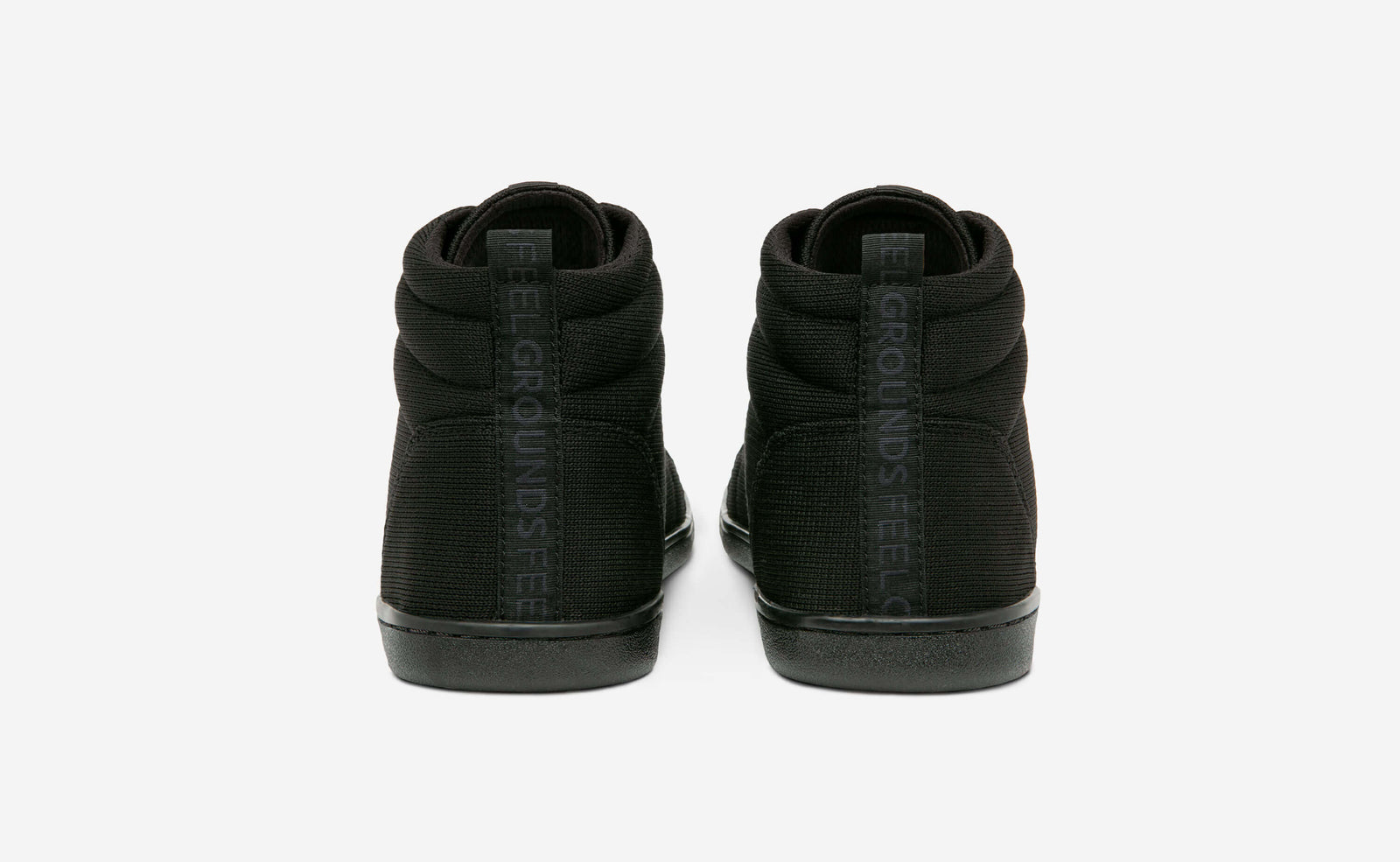 Feelgrounds Original Knit, Barefoot Shoes, Casual Minimal Sneakers, Zero Drop, Wide Toe Box, Vegan, Unisex | All Black - US M15